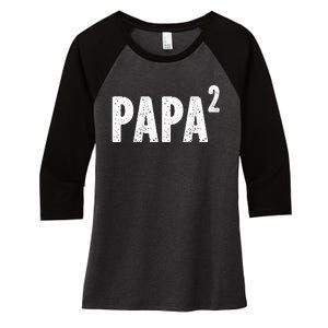 Papa Like A Grandpa But Way Cooler Only Much Fathers Day Women's Tri-Blend 3/4-Sleeve Raglan Shirt