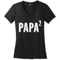 Papa Like A Grandpa But Way Cooler Only Much Fathers Day Women's V-Neck T-Shirt