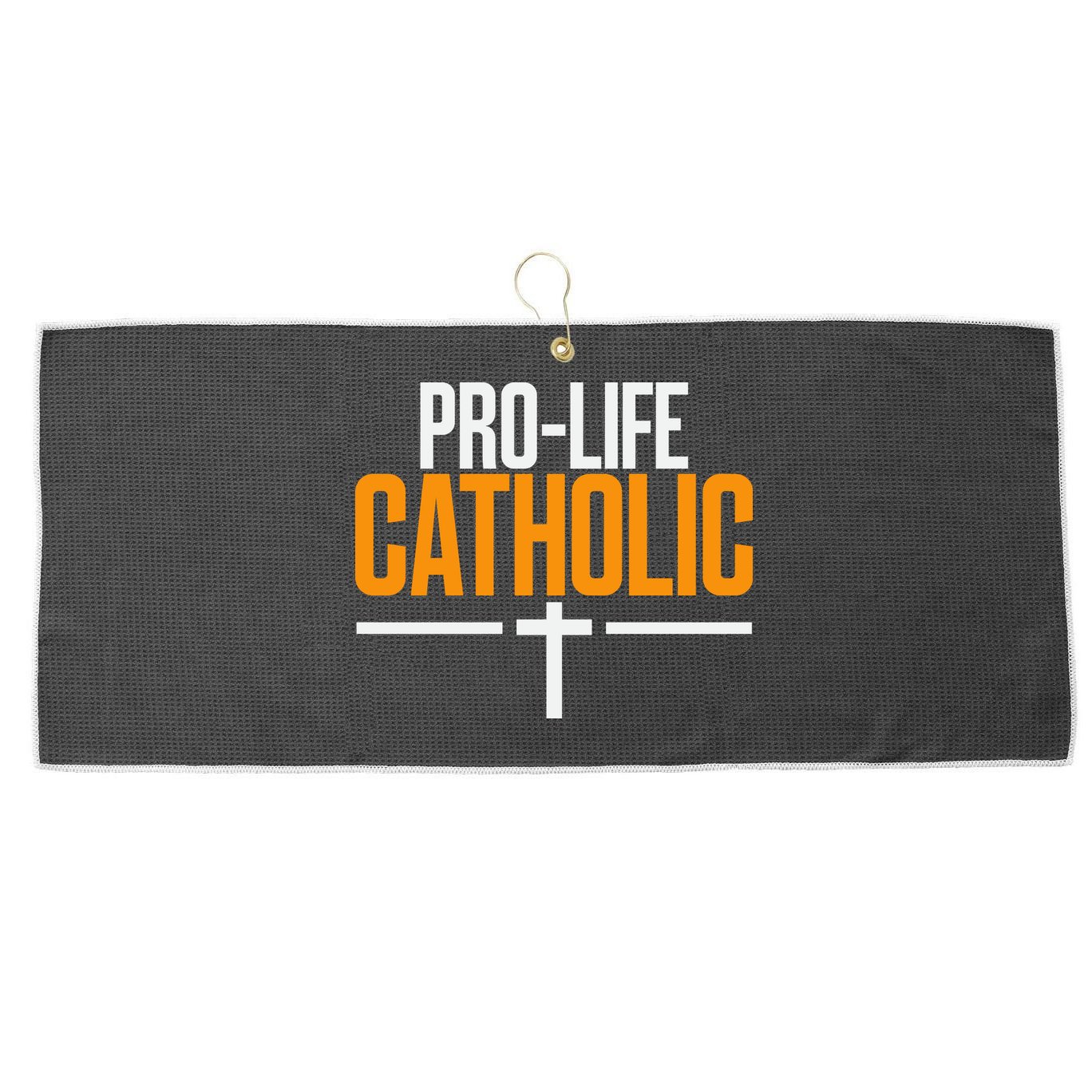 Pro Life Anti Abortion Catholic Large Microfiber Waffle Golf Towel