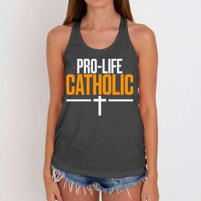 Pro Life Anti Abortion Catholic Women's Knotted Racerback Tank