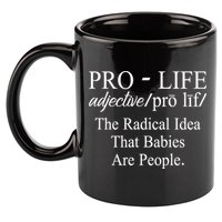 Pro Life Anti Abortion Christian 11oz C Handle Ceramic Mug