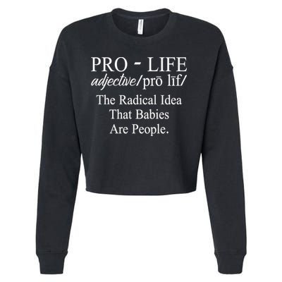 Pro Life Anti Abortion Christian Cropped Pullover Crew