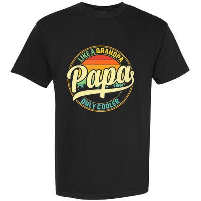 PAPA Like A Grandpa ONLY COOLER Funny Dad Papa Definition Garment-Dyed Heavyweight T-Shirt