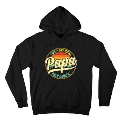 PAPA Like A Grandpa ONLY COOLER Funny Dad Papa Definition Hoodie