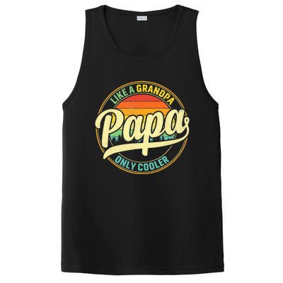 PAPA Like A Grandpa ONLY COOLER Funny Dad Papa Definition PosiCharge Competitor Tank