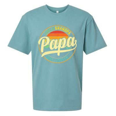 PAPA Like A Grandpa ONLY COOLER Funny Dad Papa Definition Sueded Cloud Jersey T-Shirt