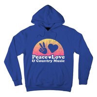 Peace Love And Country Music Funny Gift Hoodie