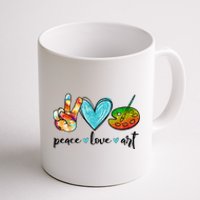 Peace Love Art Painting Palette Funny Art Teacher Gifts Coffee Mug