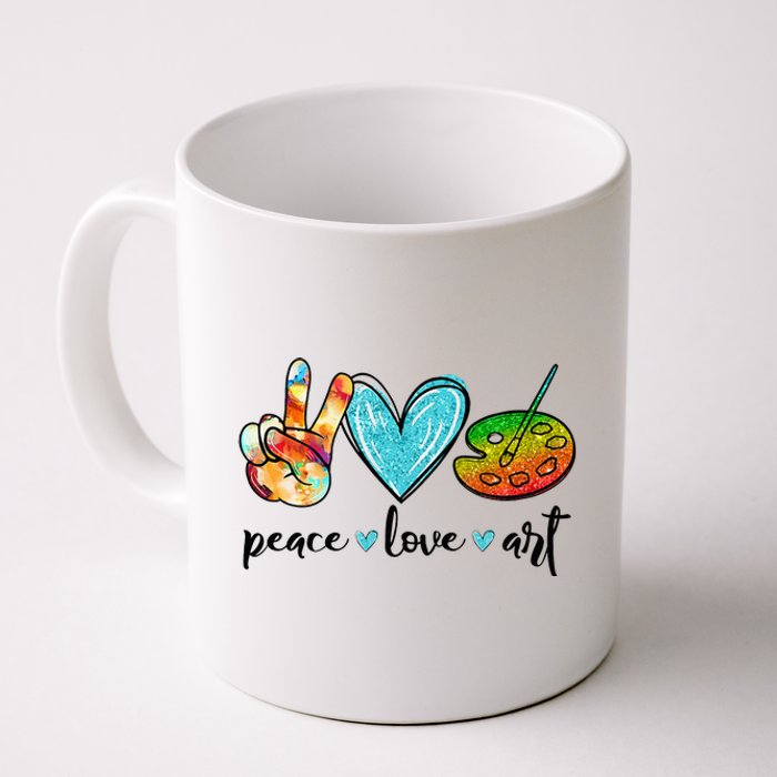 Peace Love Art Painting Palette Funny Art Teacher Gifts Coffee Mug