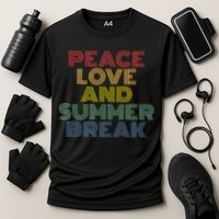 Peace Love And Summer Break Summer Lover Cooling Performance Crew T-Shirt