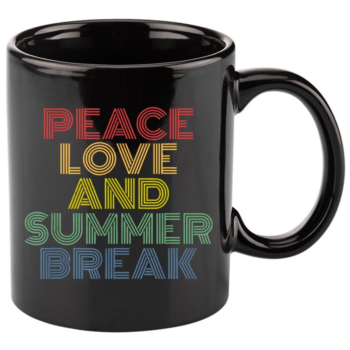 Peace Love And Summer Break Summer Lover 11oz C Handle Ceramic Mug