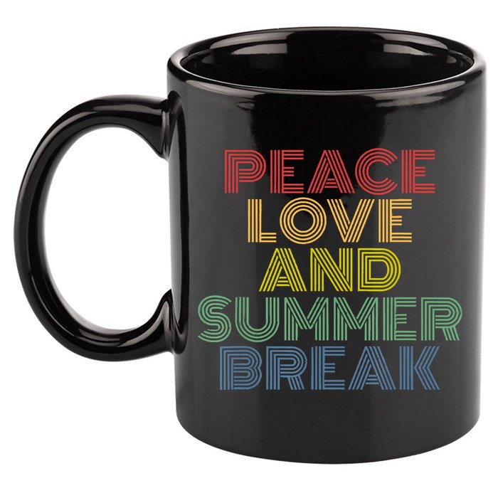 Peace Love And Summer Break Summer Lover 11oz C Handle Ceramic Mug