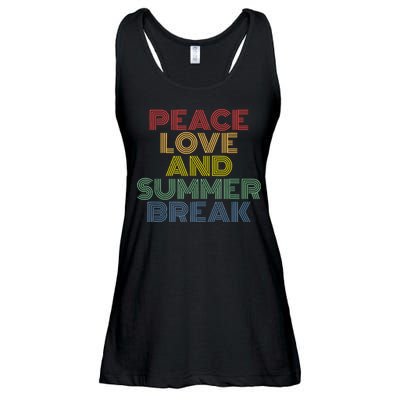 Peace Love And Summer Break Summer Lover Ladies Essential Flowy Tank