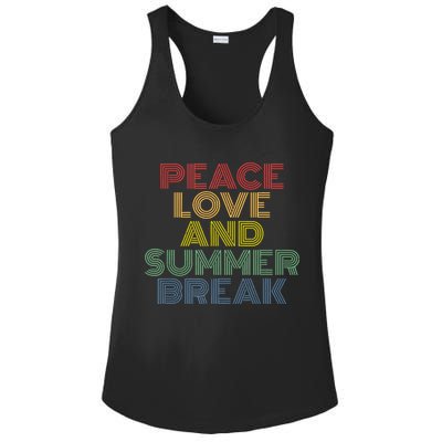 Peace Love And Summer Break Summer Lover Ladies PosiCharge Competitor Racerback Tank