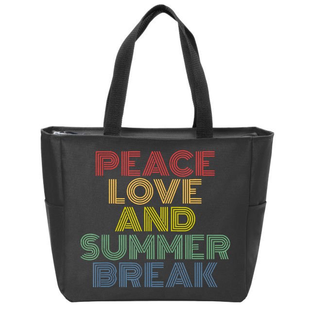 Peace Love And Summer Break Summer Lover Zip Tote Bag