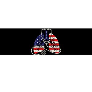 Patriotic Lungs American Flag Respiratory Therapist Bumper Sticker