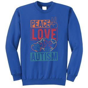 Peace Love Autism Awareness Support Family Health Peace Meaningful Gift Sweatshirt