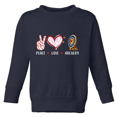 Peace Love Archery Target Gifts Men Women Archers Toddler Sweatshirt