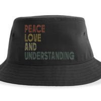 Peace Love And Understanding Inspirational Sustainable Bucket Hat