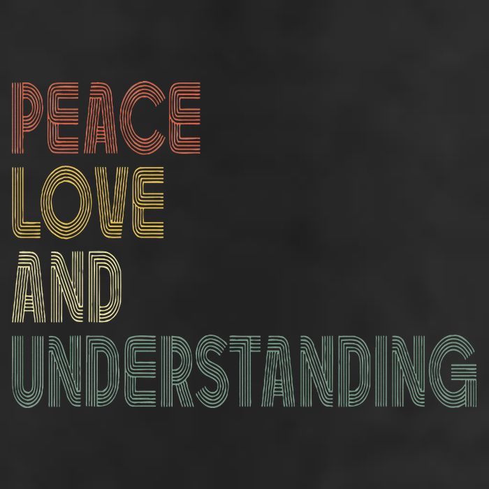 Peace Love And Understanding Inspirational Adult Drive Performance Visor