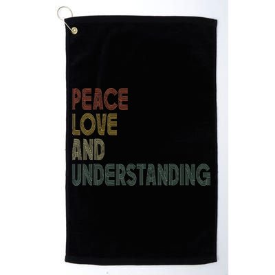 Peace Love And Understanding Inspirational Golf Towel