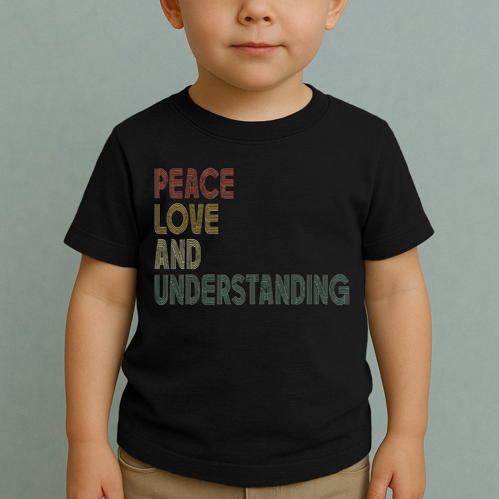 Peace Love And Understanding Inspirational Toddler T-Shirt