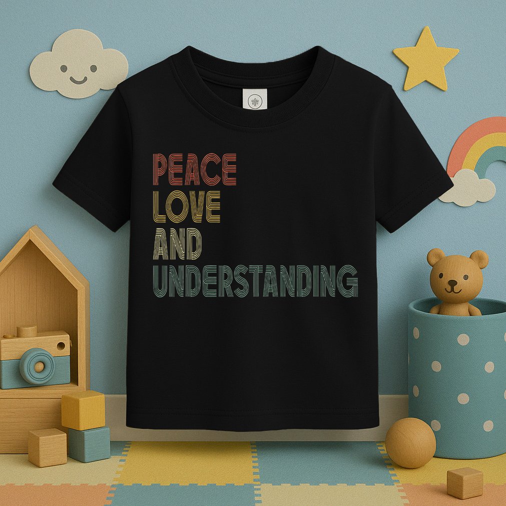 Peace Love And Understanding Inspirational Toddler T-Shirt