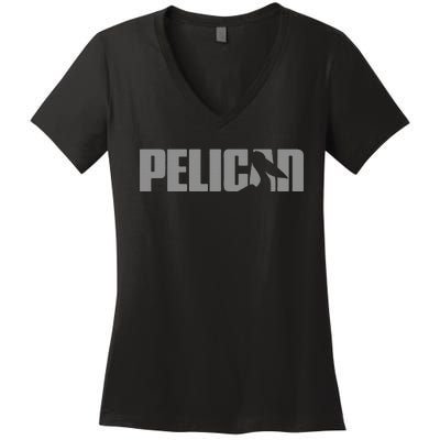 Pelican Lover Apparel Pelican Women's V-Neck T-Shirt