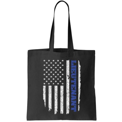 Police Lieutenant American Flag Usa Thin Blue Bag