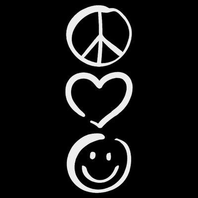 Peace Love And Happiness Peace Sign, Heart, Smile T-Shirt