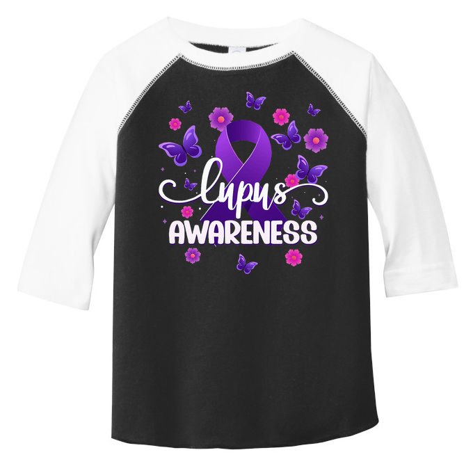 Purple Lupus Awareness Ribbon Purple Butterflies Lupus Toddler Fine Jersey T-Shirt