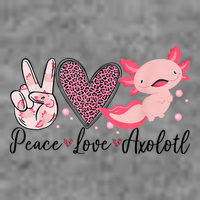 Peace Love Axolotl Heart Leopard Gift Nager Toddler Hoodie