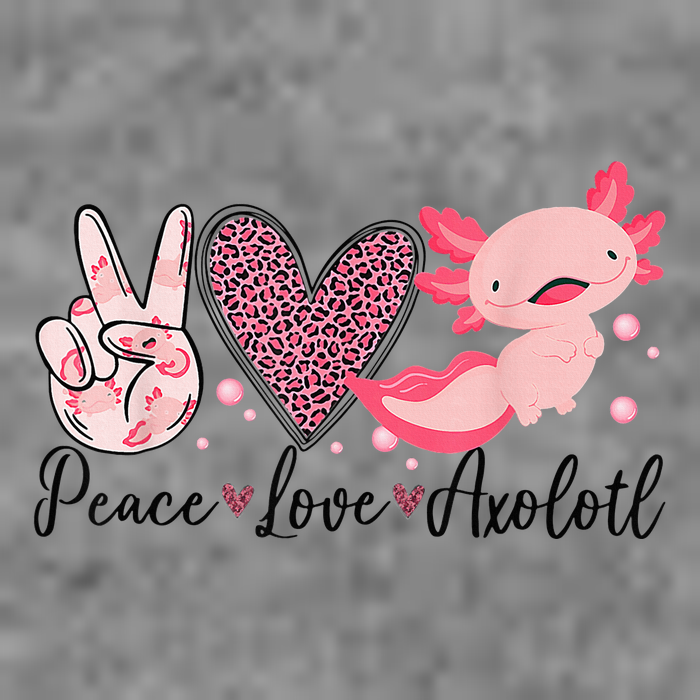 Peace Love Axolotl Heart Leopard Gift Nager Toddler Hoodie