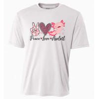 Peace Love Axolotl Heart Leopard Gift Nager Cooling Performance Crew T-Shirt