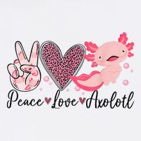 Peace Love Axolotl Heart Leopard Gift Nager Apron