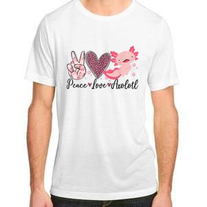 Peace Love Axolotl Heart Leopard Gift Nager Adult ChromaSoft Performance T-Shirt