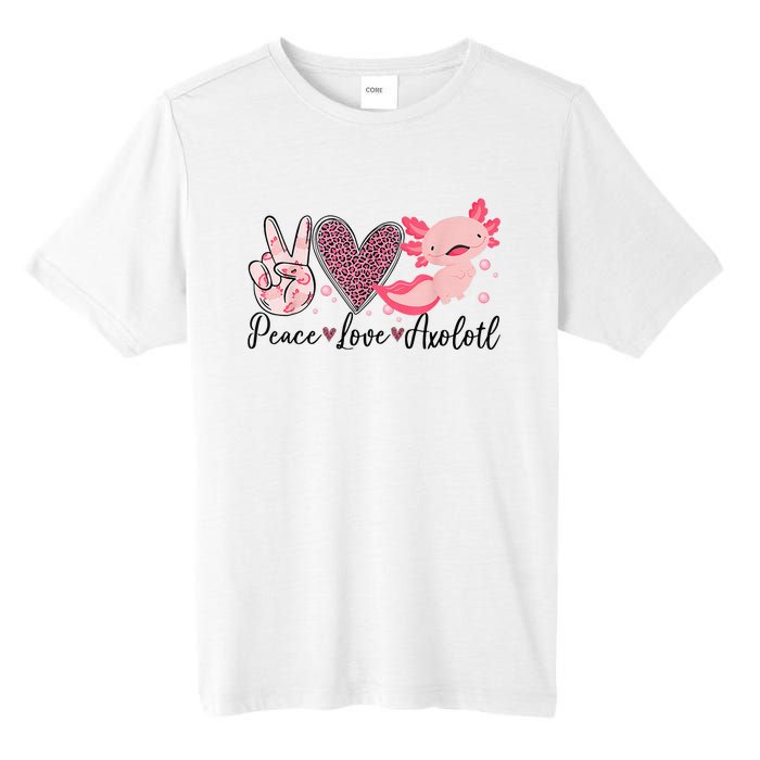 Peace Love Axolotl Heart Leopard Gift Nager Tall Fusion ChromaSoft Performance T-Shirt