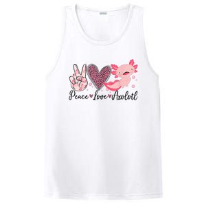 Peace Love Axolotl Heart Leopard Gift Nager PosiCharge Competitor Tank