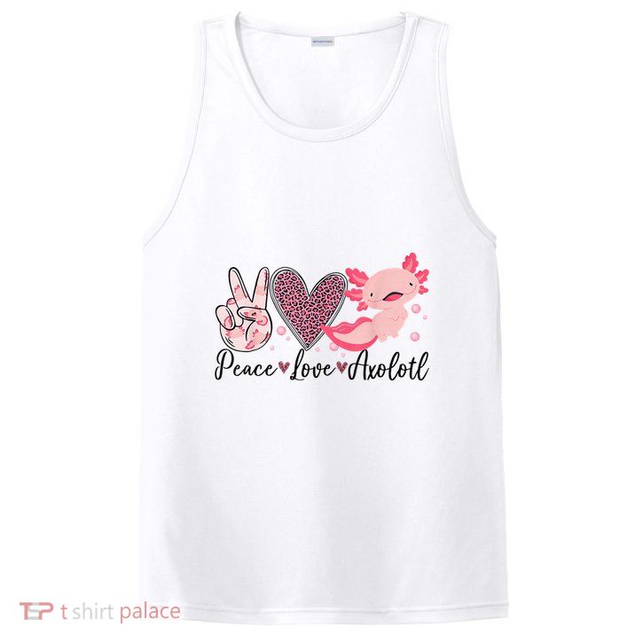 Peace Love Axolotl Heart Leopard Gift Nager PosiCharge Competitor Tank