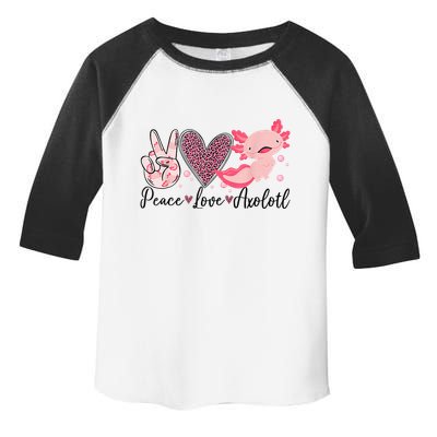 Peace Love Axolotl Heart Leopard Gift Nager Toddler Fine Jersey T-Shirt