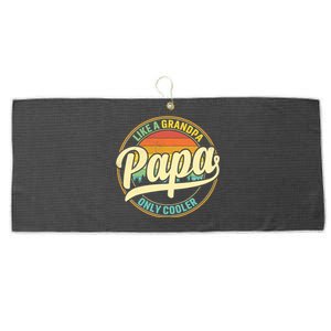 PAPA like a Grandpa ONLY COOLER Father's Day Papa Definition Large Microfiber Waffle Golf Towel