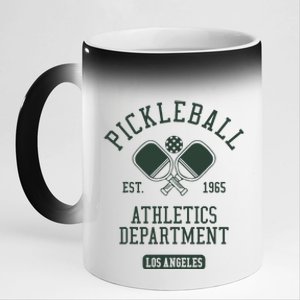 Pickleball Los Angeles Athletics Department Est 1965 Sports 11oz Black Color Changing Mug