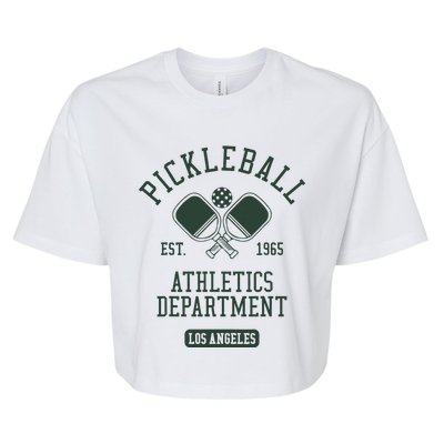 Pickleball Los Angeles Athletics Department Est 1965 Sports Bella+Canvas Jersey Crop Tee