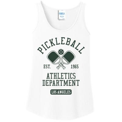 Pickleball Los Angeles Athletics Department Est 1965 Sports Ladies Essential Tank