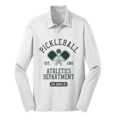 Pickleball Los Angeles Athletics Department Est 1965 Sports Silk Touch Performance Long Sleeve Polo