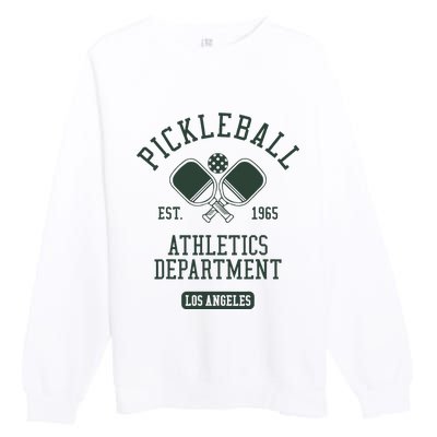 Pickleball Los Angeles Athletics Department Est 1965 Sports Premium Crewneck Sweatshirt