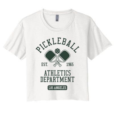 Pickleball Los Angeles Athletics Department Est 1965 Sports Women's Crop Top Tee