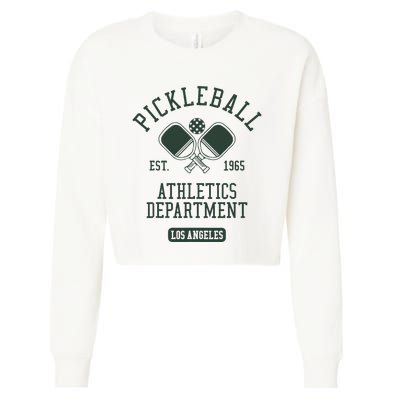 Pickleball Los Angeles Athletics Department Est 1965 Sports Cropped Pullover Crew