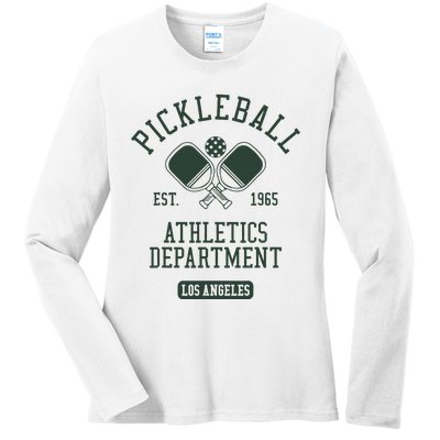 Pickleball Los Angeles Athletics Department Est 1965 Sports Ladies Long Sleeve Shirt