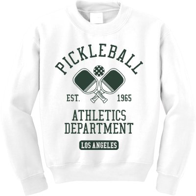 Pickleball Los Angeles Athletics Department Est 1965 Sports Kids Sweatshirt